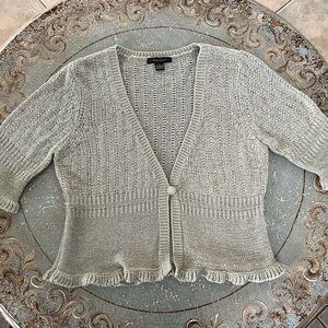 Women's Khaki Cardigan Sweater